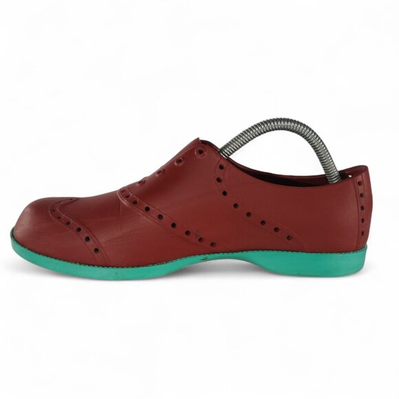 Biion Spikeless Rubber Wingtip Slip-on Golf Shoes Men's 8 Women's 10 Burgundy - Picture 6 of 11